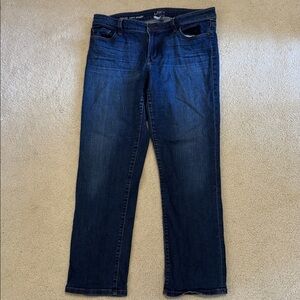LOFT Indigo Curvy Straight Jeans